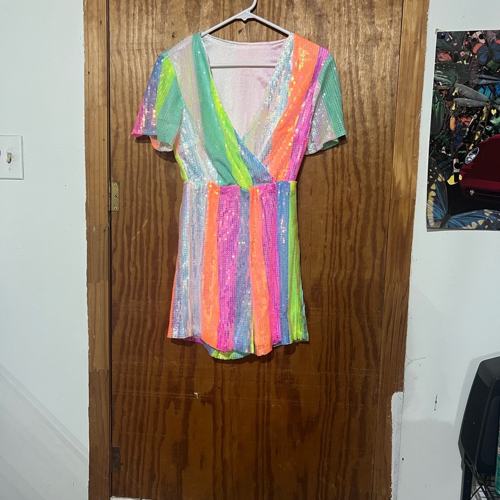 Colorful Sequin Romper